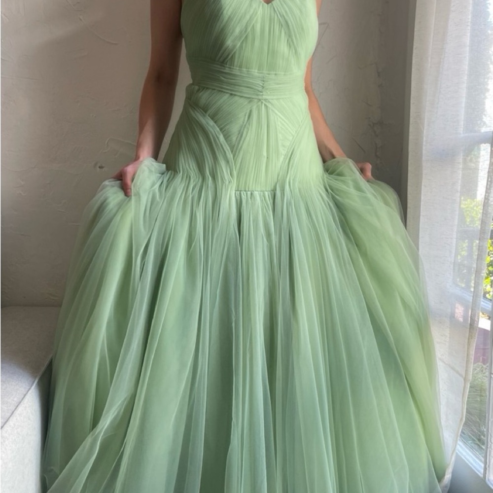 Zac Posen Mint Green Tulle Dress